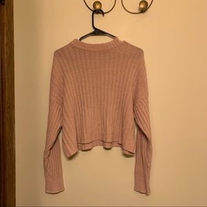 American Eagle Pink Mock-neck Sweater